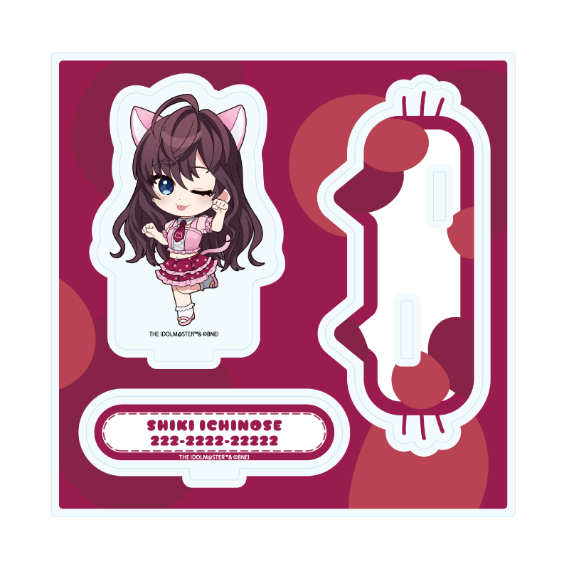 Acrylic Stand Plate "The Idolmaster Cinderella Girls" 14 Ichinose Shiki Cat Ver. (Mini Character Illustration)
