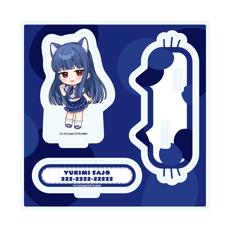Acrylic Stand Plate "The Idolmaster Cinderella Girls" 17 Sajo Yukimi Cat Ver. (Mini Character Illustration)