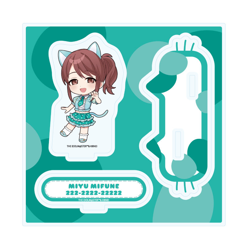 Acrylic Stand Plate "The Idolmaster Cinderella Girls" 20 Mifune Miyu Cat Ver. (Mini Character Illustration)