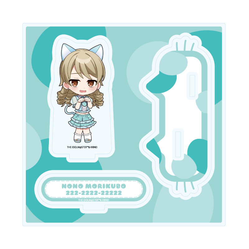 Acrylic Stand Plate "The Idolmaster Cinderella Girls" 22 Morikubo Nono Cat Ver. (Mini Character Illustration)