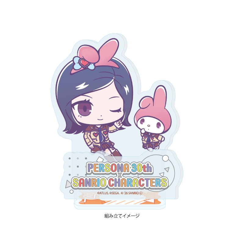 Acrylic Stand Plate "Persona" Series P30th x Sanrio Characters 03 P2 Eternal Punishment Hero & My Melody (Collaboration Illustration)