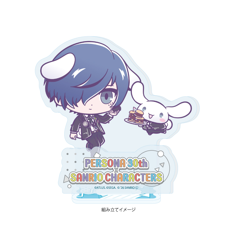 Acrylic Stand Plate "Persona" Series P30th x Sanrio Characters 04 P3 Hero & Cinnamoroll (Collaboration Illustration)