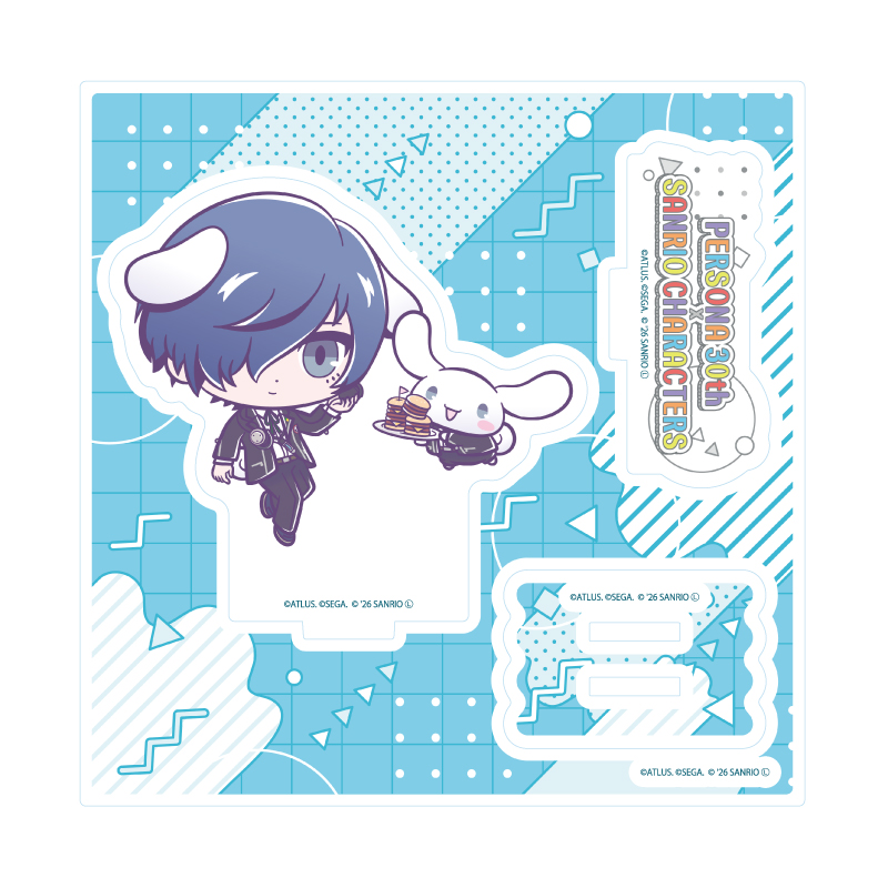 Acrylic Stand Plate "Persona" Series P30th x Sanrio Characters 04 P3 Hero & Cinnamoroll (Collaboration Illustration)