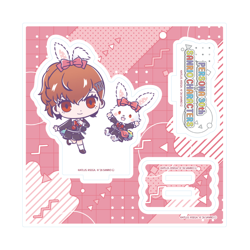 Acrylic Stand Plate "Persona" Series P30th x Sanrio Characters 05 P3P Hero & Wish me mell (Collaboration Illustration)
