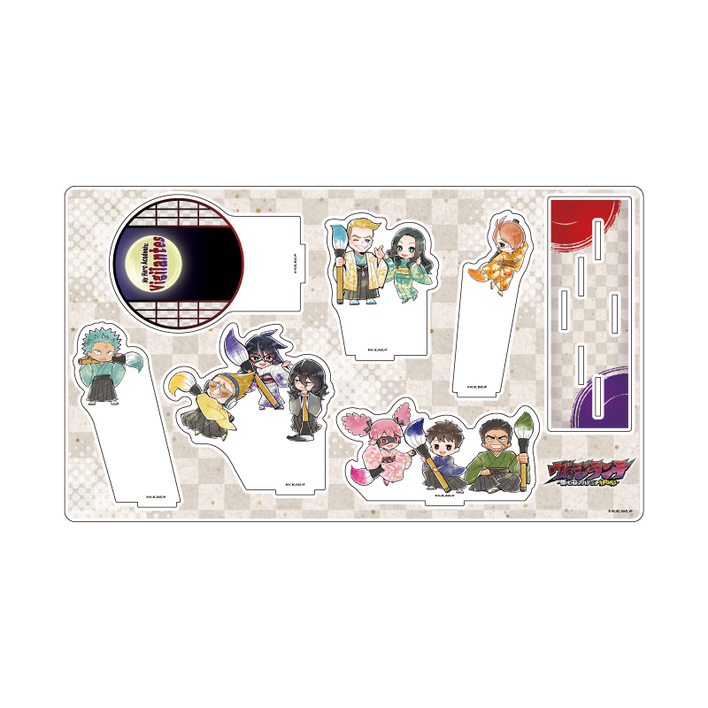 Premium Acrylic Diorama Plate "My Hero Academia: Vigilantes" 01 Shodo Ver. Group Design (Retro Art)