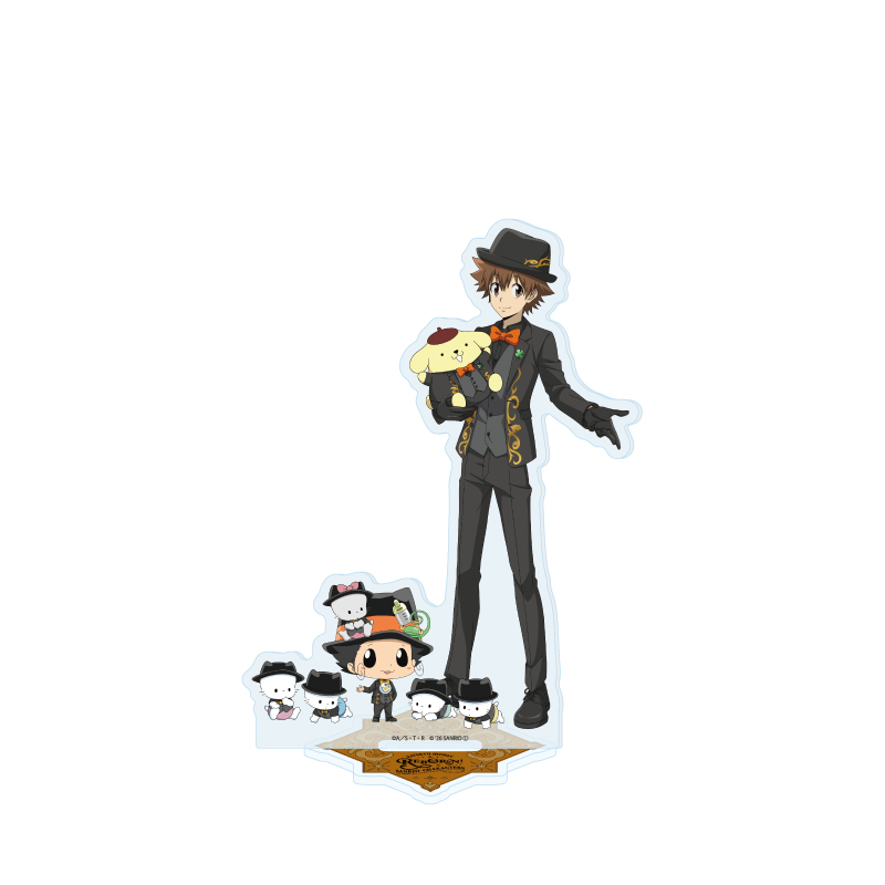Hologram Acrylic Stand "Reborn!" x Sanrio Characters 01 Reborn x Nya-ni-nyu-nye-nyon & Sawada Tsunayoshi x Pom Pom Purin