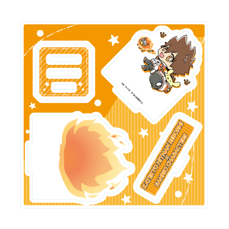 Acrylic Stand Plate "Reborn!" x Sanrio Characters 02 Sawada Tsunayoshi x Pom Pom Purin (Collaboration Illustration)