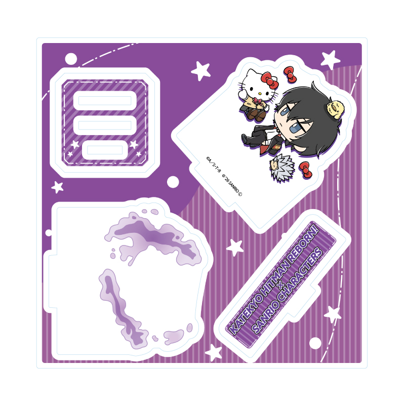 Acrylic Stand Plate "Reborn!" x Sanrio Characters 05 Hibari Kyoya x Hello Kitty (Collaboration Illustration)