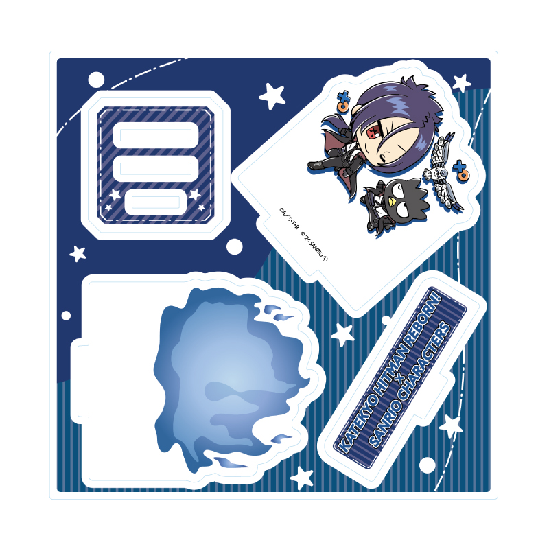 Acrylic Stand Plate "Reborn!" x Sanrio Characters 06 Rokudo Mukuro x Bad Badtz-Maru (Collaboration Illustration)