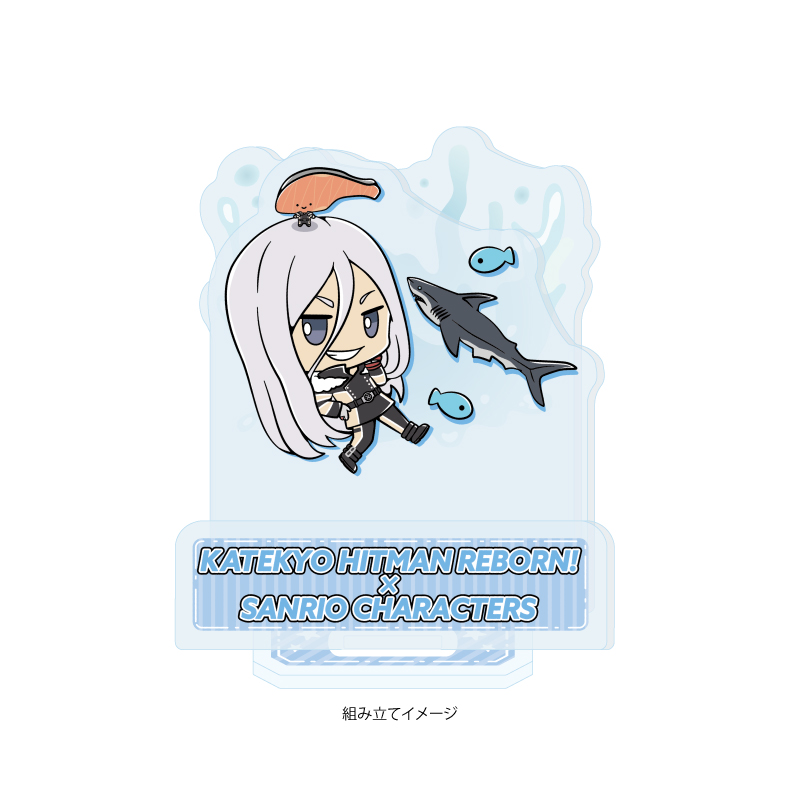Acrylic Stand Plate "Reborn!" x Sanrio Characters 08 Squalo x KIRIMIchan. (Collaboration Illustration)