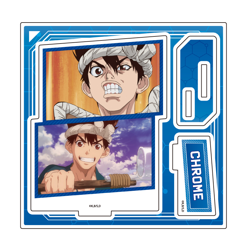 Acrylic Stand Plate "Dr. Stone" 10 Chrome (Scenes Illustration)
