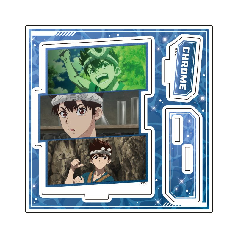 Acrylic Stand Plate "Dr. Stone" 24 Chrome (Scenes Illustration)