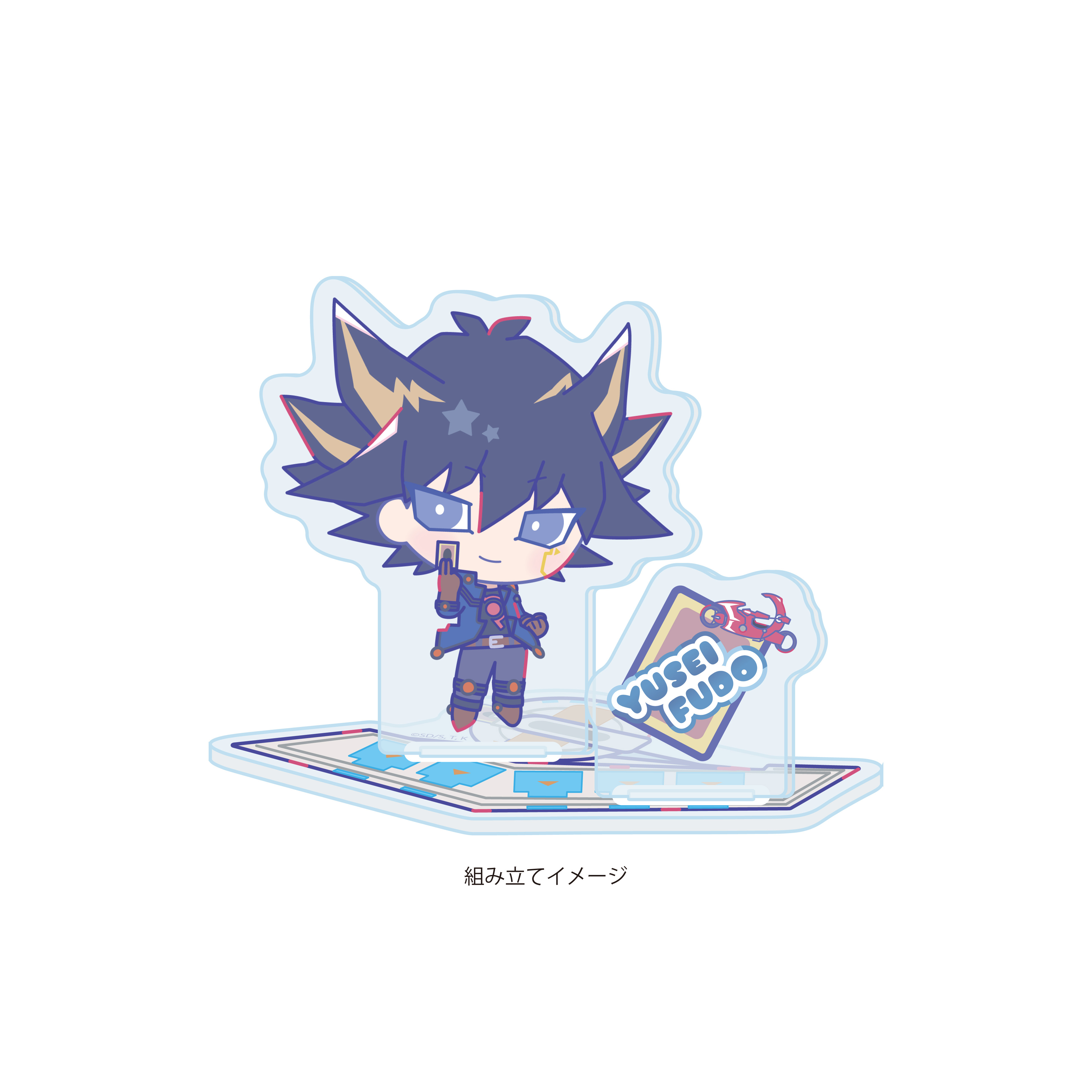 Acrylic Stand Plate "Yu-Gi-Oh! 5D's" Design Produced by Sanrio 01 Fudo Yusei (Collaboration Illustration)