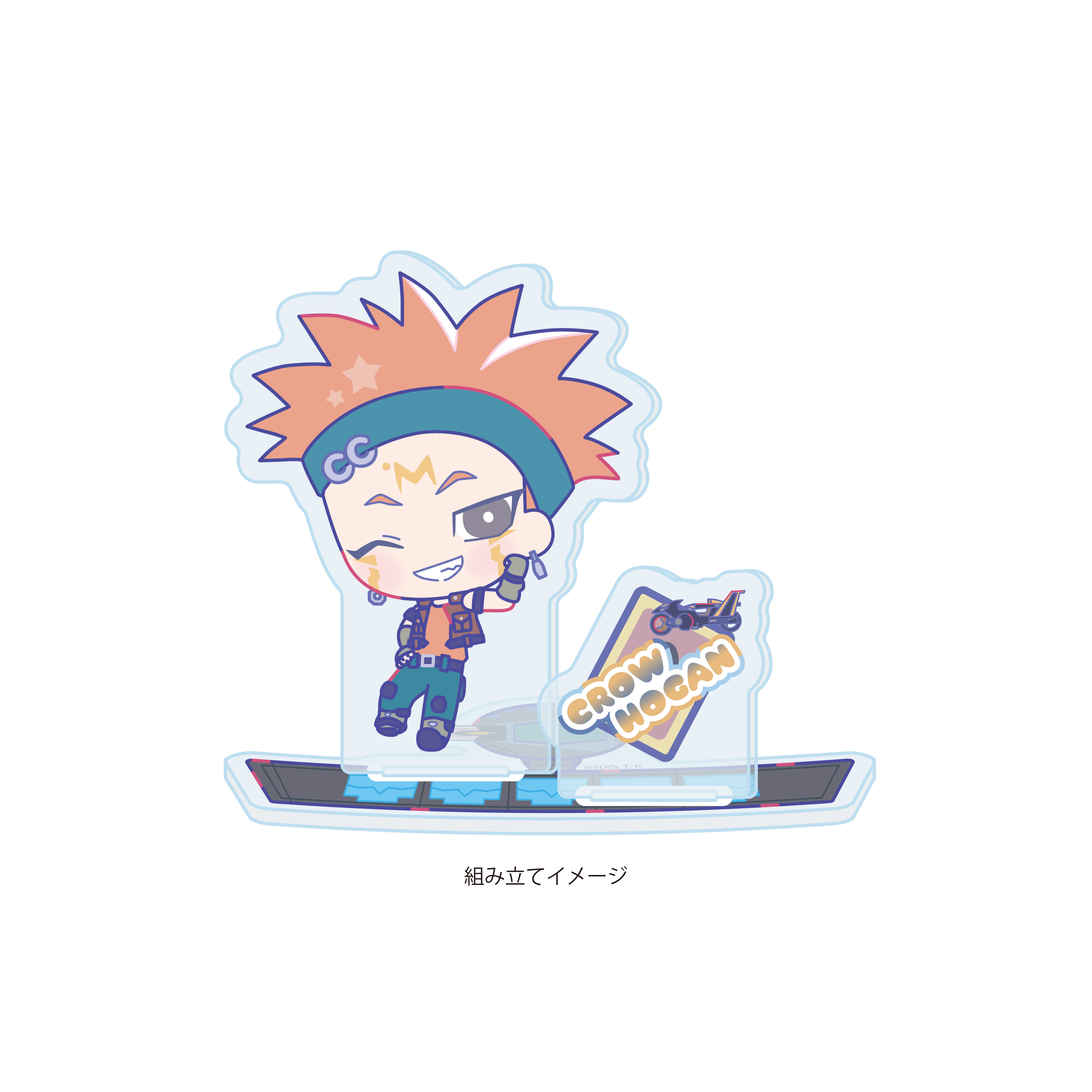 Acrylic Stand Plate "Yu-Gi-Oh! 5D's" Design Produced by Sanrio 03 Crow Hogan (Collaboration Illustration)