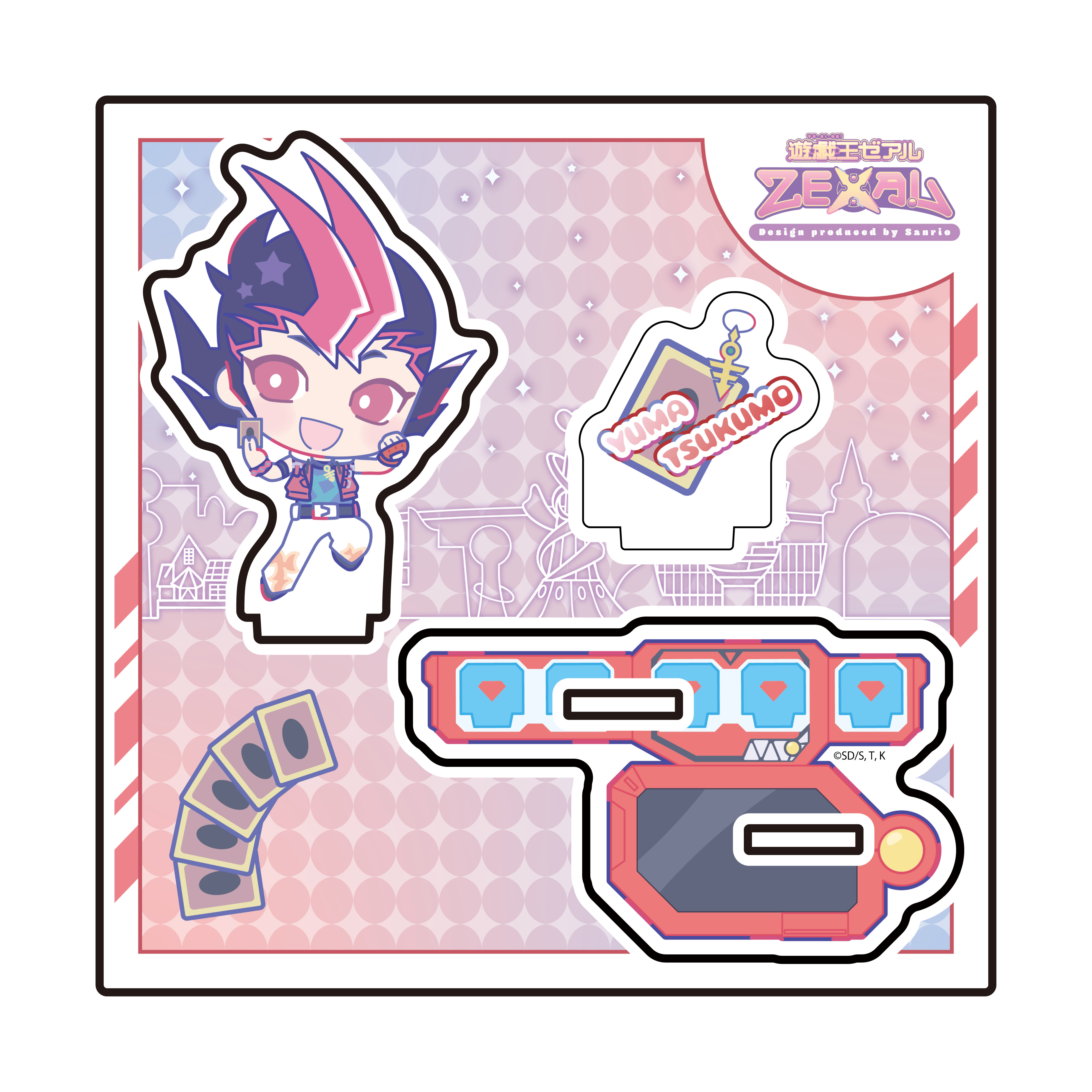 Acrylic Stand Plate "Yu-Gi-Oh! Zexal" Design Produced by Sanrio 01 Tsukumo Yuma (Collaboration Illustration)