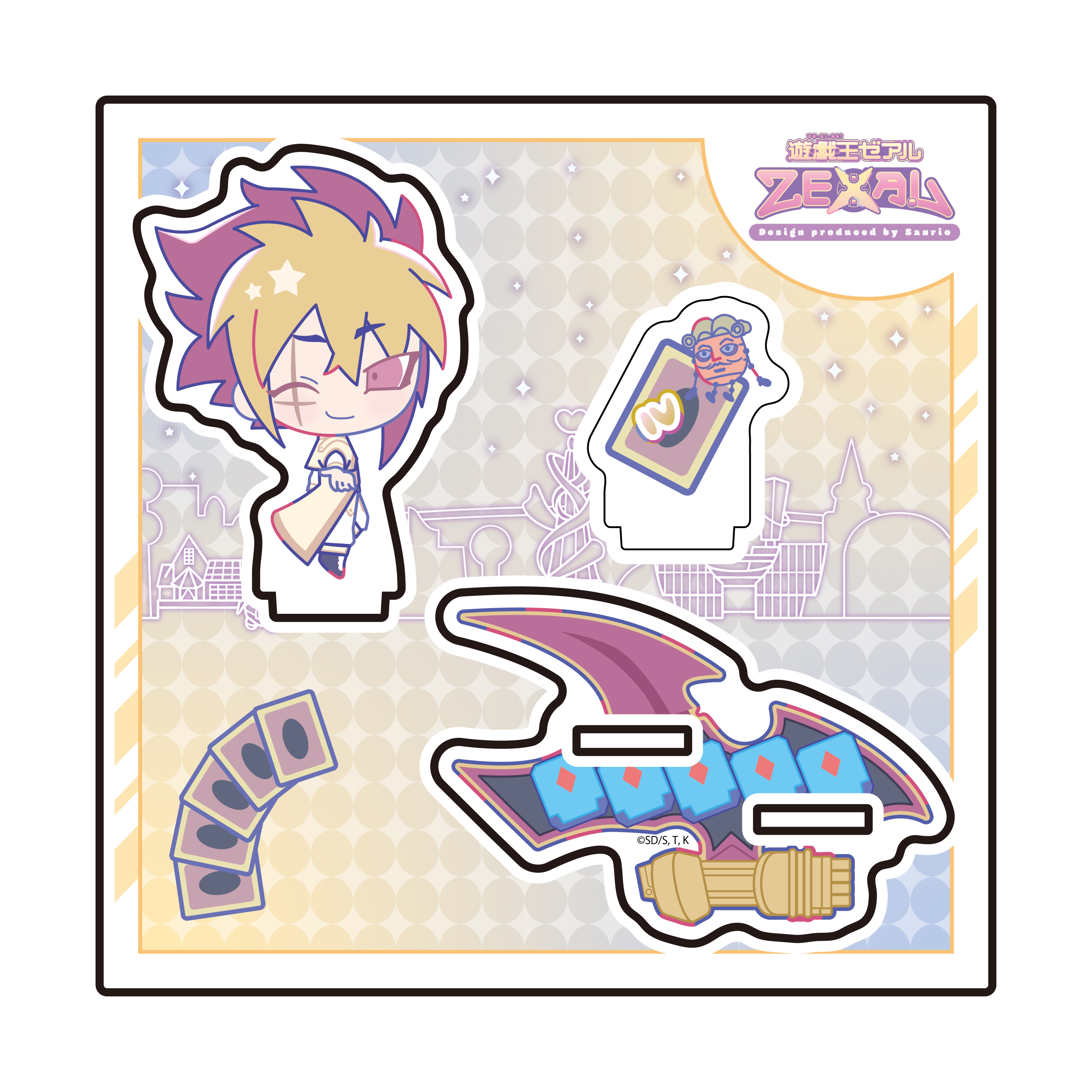 Acrylic Stand Plate "Yu-Gi-Oh! Zexal" Design Produced by Sanrio 05 IV (Collaboration Illustration)