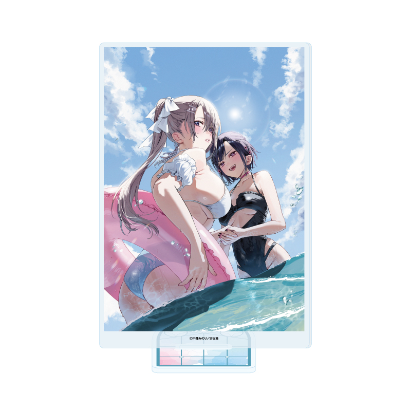 Acrylic Stand "Convenient Semi-Friend" 05 Kuruma Suna & Hamanasu Ruka C (Official Illustration)