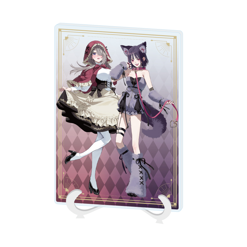 Acrylic Art Board A5 Size "Convenient Semi-Friend" 01 Kuruma Suna & Hamanasu Ruka A (Original Illustration)