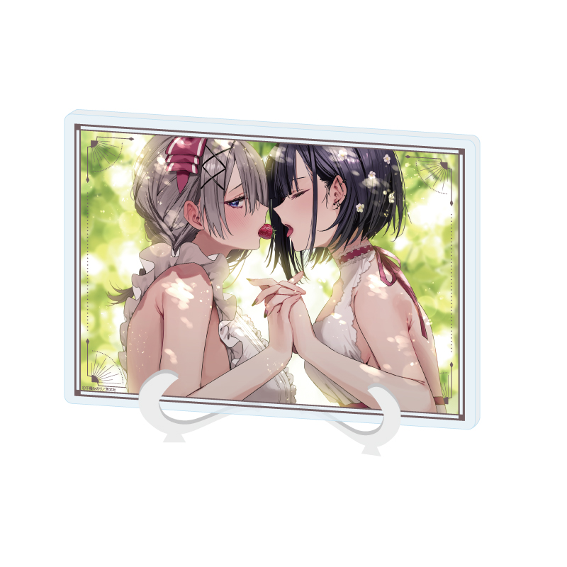 Acrylic Art Board A5 Size "Convenient Semi-Friend" 02 Kuruma Suna & Hamanasu Ruka B (Official Illustration)