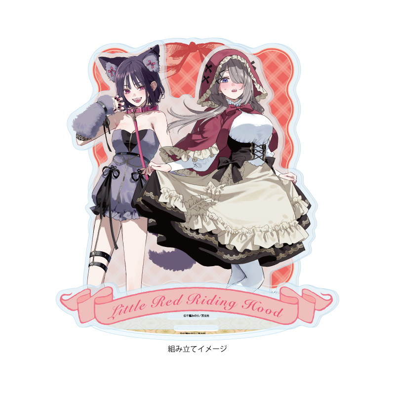 Acrylic Diorama "Convenient Semi-Friend" 01 Kuruma Suna & Hamanasu Ruka A (Original Illustration)