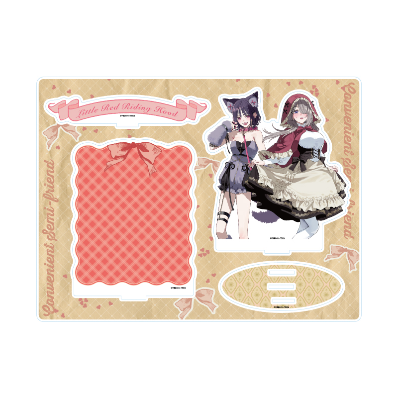 Acrylic Diorama "Convenient Semi-Friend" 01 Kuruma Suna & Hamanasu Ruka A (Original Illustration)