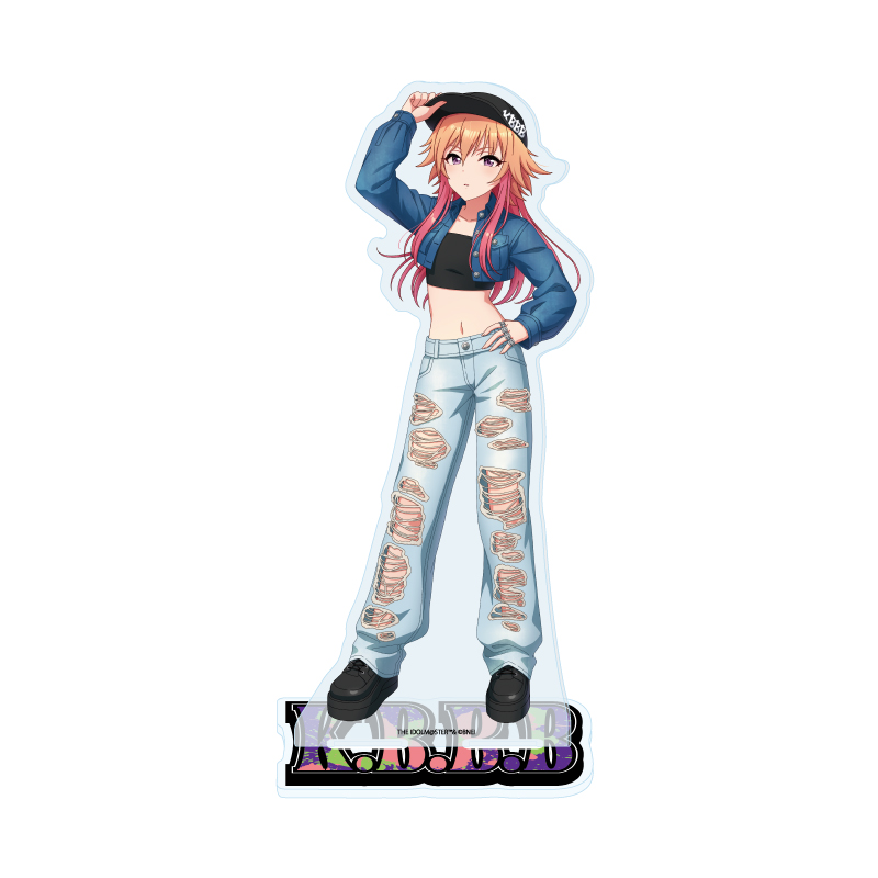 Deka Acrylic Stand "The Idolmaster Cinderella Girls" 14 Ninomiya Asuka Denim Style Costume Ver. (Original Illustration)