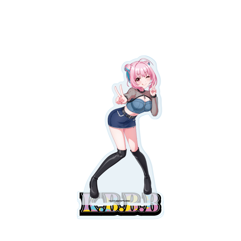 Deka Acrylic Stand "The Idolmaster Cinderella Girls" 15 Yumemi Riamu Denim Style Costume Ver. (Original Illustration)