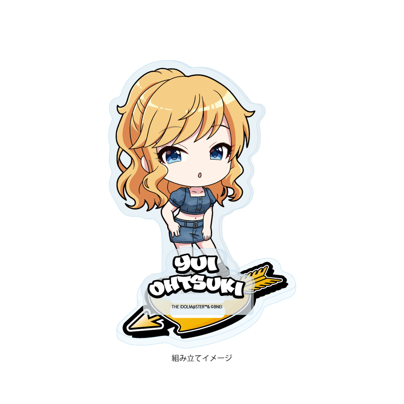 Acrylic Stand Plate "The Idolmaster Cinderella Girls" 24 Ohtsuki Yui Denim Style Costume Ver. (Mini Character Illustration)