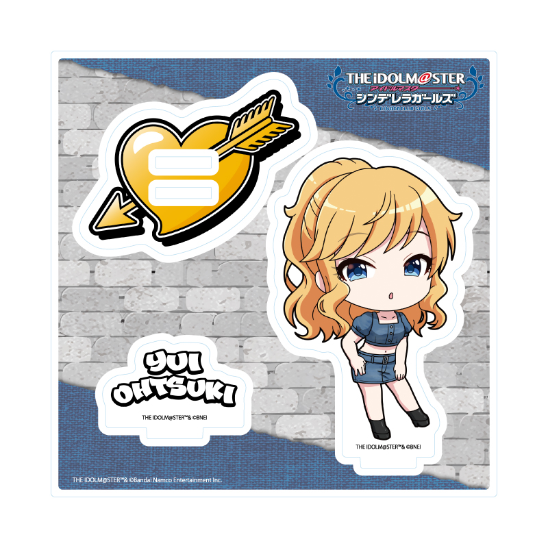 Acrylic Stand Plate "The Idolmaster Cinderella Girls" 24 Ohtsuki Yui Denim Style Costume Ver. (Mini Character Illustration)