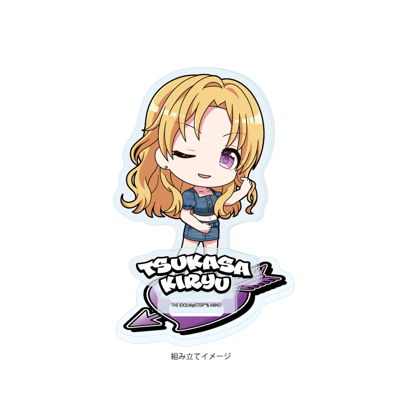 Acrylic Stand Plate "The Idolmaster Cinderella Girls" 25 Kiryu Tsukasa Denim Style Costume Ver. (Mini Character Illustration)