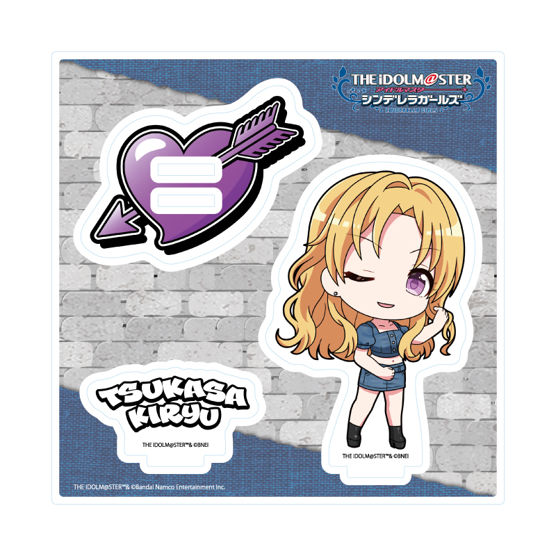 Acrylic Stand Plate "The Idolmaster Cinderella Girls" 25 Kiryu Tsukasa Denim Style Costume Ver. (Mini Character Illustration)