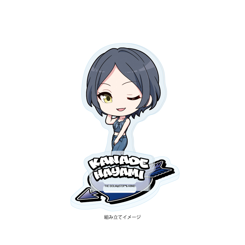 Acrylic Stand Plate "The Idolmaster Cinderella Girls" 26 Hayami Kanade Denim Style Costume Ver. (Mini Character Illustration)
