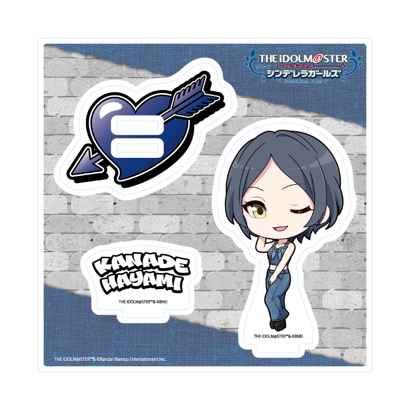 Acrylic Stand Plate "The Idolmaster Cinderella Girls" 26 Hayami Kanade Denim Style Costume Ver. (Mini Character Illustration)