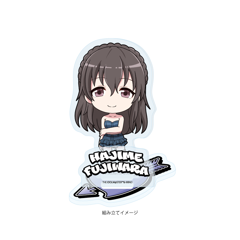 Acrylic Stand Plate "The Idolmaster Cinderella Girls" 27 Fujiwara Hajime Denim Style Costume Ver. (Mini Character Illustration)