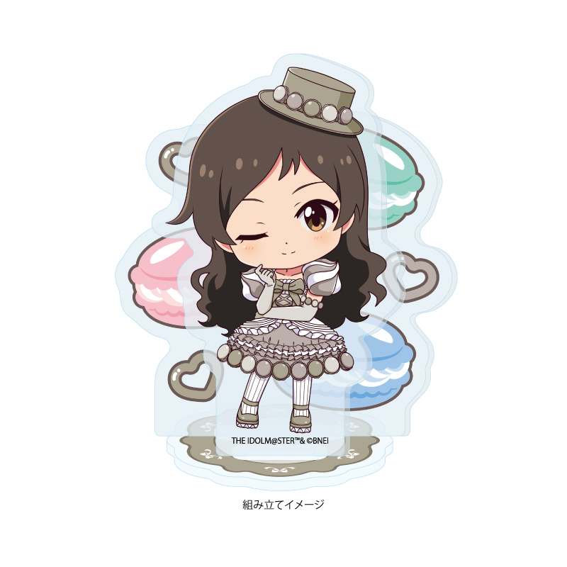 Acrylic Stand Plate "The Idolmaster Million Live!" 46 Kitazawa Shiho Macaron Dress Ver. (Mini Character Illustration)