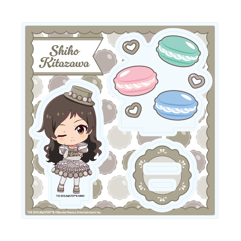 Acrylic Stand Plate "The Idolmaster Million Live!" 46 Kitazawa Shiho Macaron Dress Ver. (Mini Character Illustration)