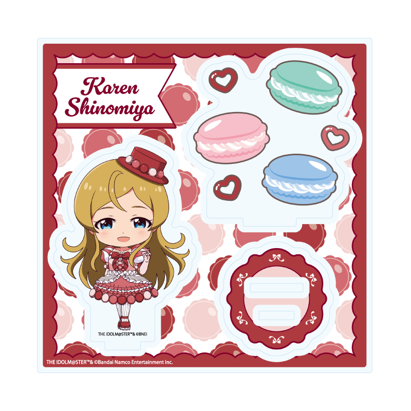 Acrylic Stand Plate "The Idolmaster Million Live!" 47 Shinomiya Karen Macaron Dress Ver. (Mini Character Illustration)