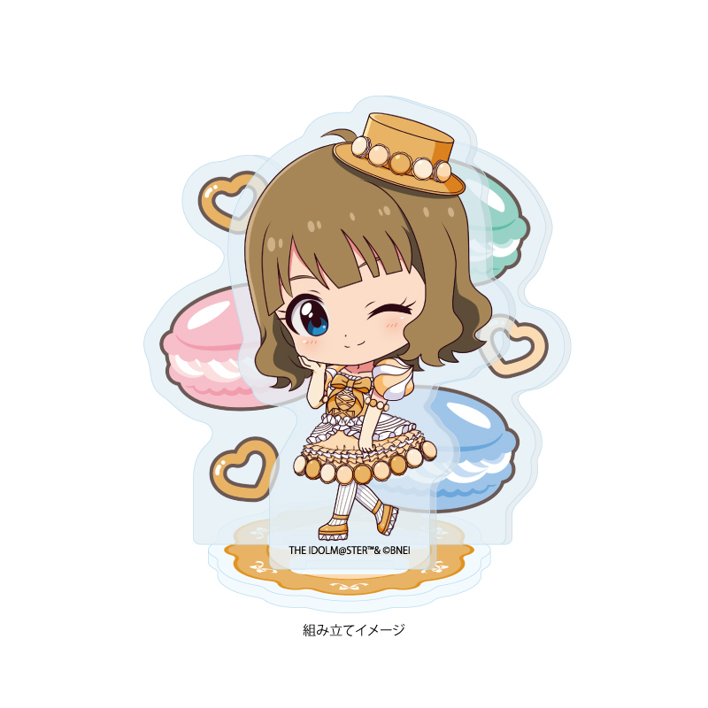 Acrylic Stand Plate "The Idolmaster Million Live!" 48 Suou Momoko Macaron Dress Ver. (Mini Character Illustration)