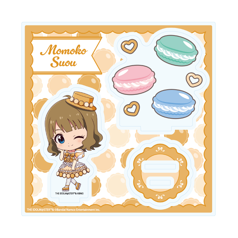 Acrylic Stand Plate "The Idolmaster Million Live!" 48 Suou Momoko Macaron Dress Ver. (Mini Character Illustration)