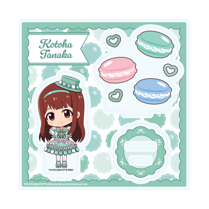 Acrylic Stand Plate "The Idolmaster Million Live!" 49 Tanaka Kotoha Macaron Dress Ver. (Mini Character Illustration)