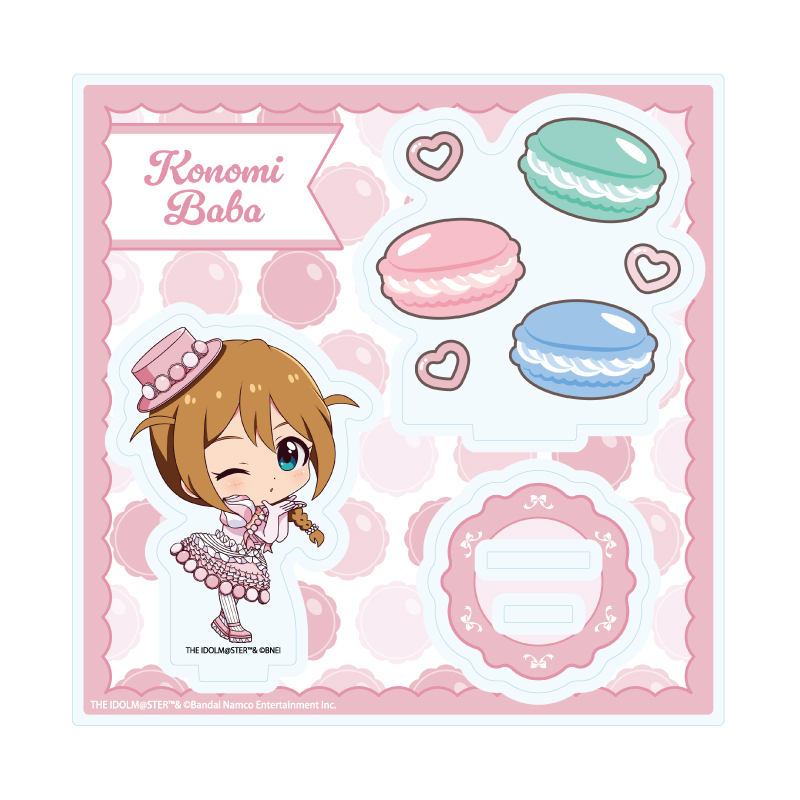 Acrylic Stand Plate "The Idolmaster Million Live!" 50 Baba Konomi Macaron Dress Ver. (Mini Character Illustration)