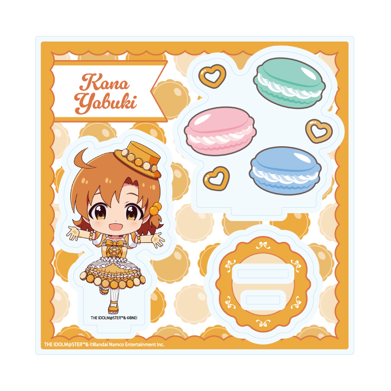 Acrylic Stand Plate "The Idolmaster Million Live!" 51 Yabuki Kana Macaron Dress Ver. (Mini Character Illustration)
