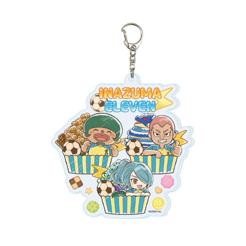 Deka Acrylic Key Chain "Inazuma Eleven" 02 Sweets Ver. B (Graff Art Illustration)