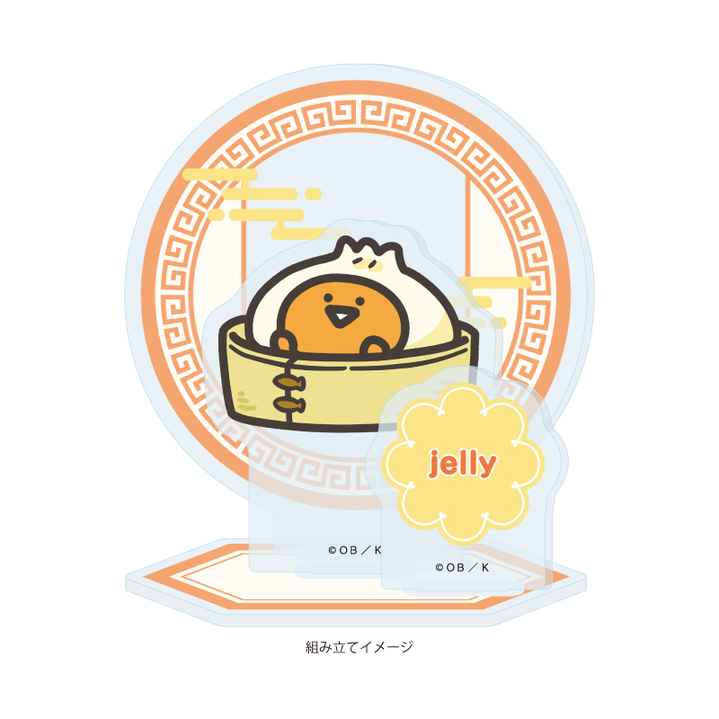 Acrylic Stand Plate "Obungu to Issho" 05 Jelly-san Dim Sum Ver. (Original Illustration)