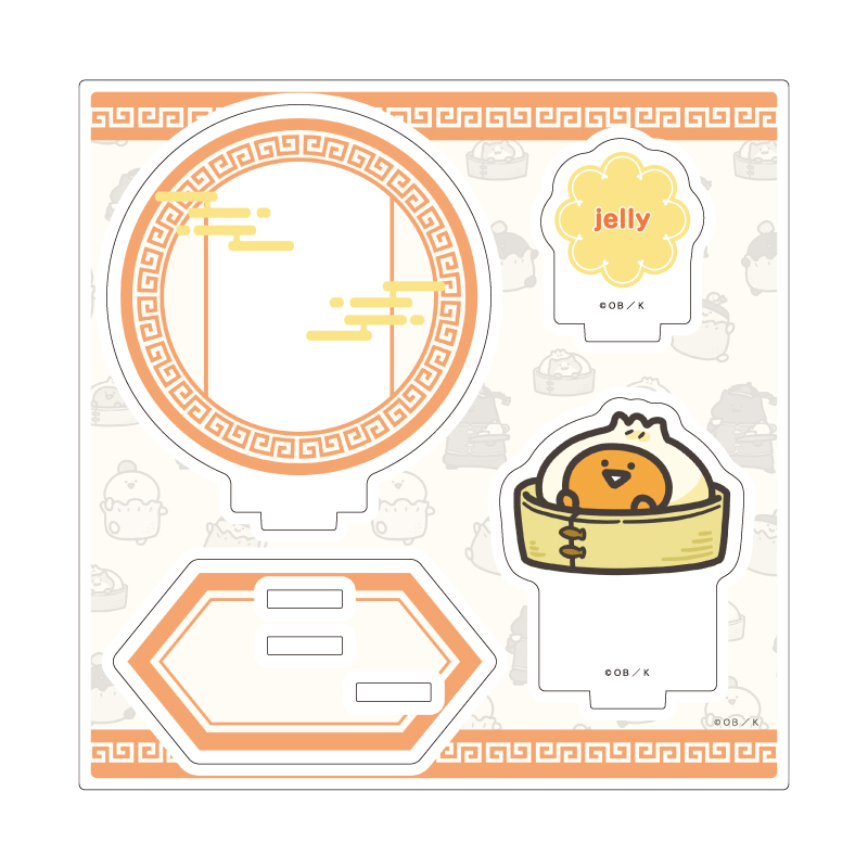 Acrylic Stand Plate "Obungu to Issho" 05 Jelly-san Dim Sum Ver. (Original Illustration)