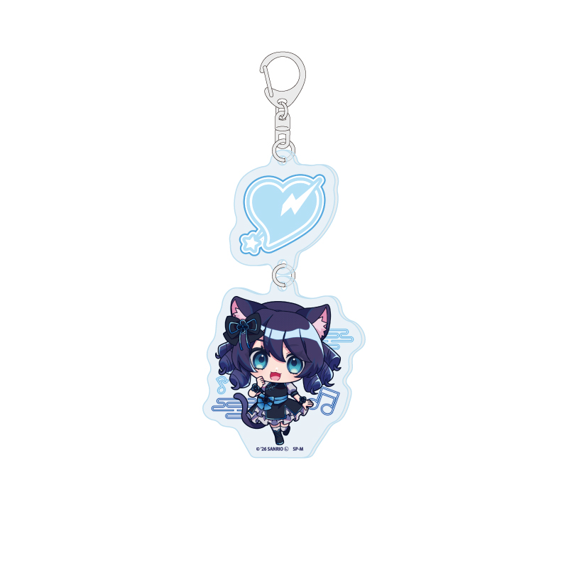 Linked Acrylic Key Chain "Show by Rock!!" 11 Cyan (Mini Character Illustration)