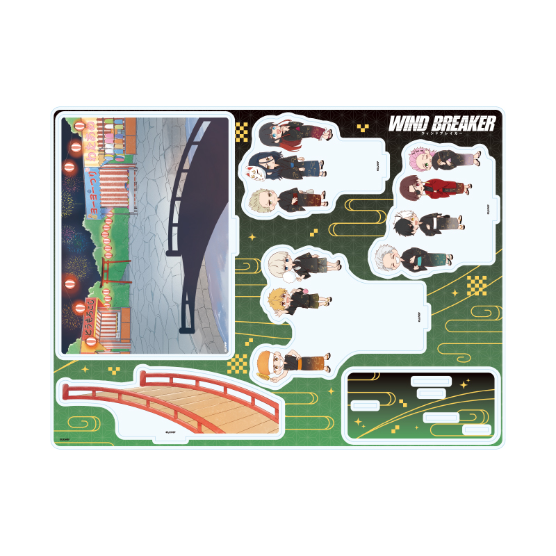 Acrylic Diorama "Wind Breaker" 04 Fireworks Festival Ver. (Graff Art Illustration)