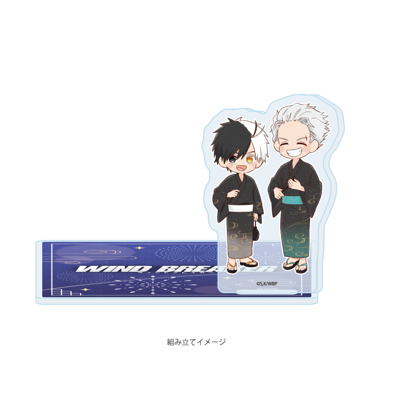 Acrylic Coaster Stand "Wind Breaker" 01 Fireworks Festival Ver. (Graff Art Illustration)