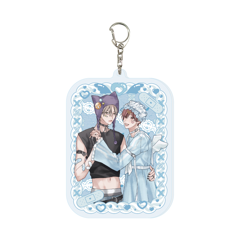 Deka Acrylic Key Chain "Haji x Yui" 01 Miyoshi Hajime & Yamashina Yui (Original Illustration)