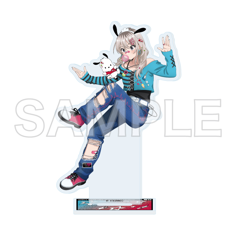 Acrylic Stand "Girls Band Cry" x Sanrio Characters 20 Kawaragi Momoka x Pochacco (Collaboration Illustration)